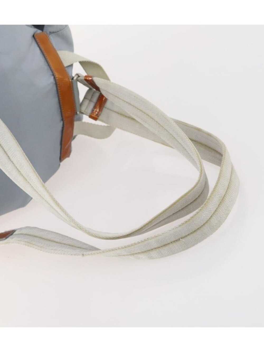 PRADA Backpack Nylon Light Blue Silver - Picture 7 of 16
